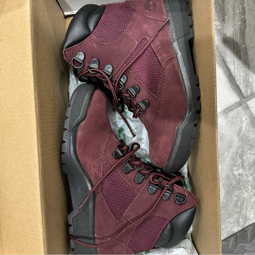 Timberland Kids Burgundy Hiking Boots